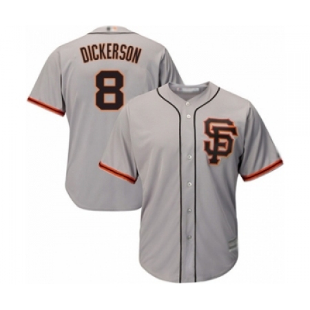 Youth San Francisco Giants #8 Alex Dickerson Authentic Grey Road 2 Cool Base Baseball Player Jersey