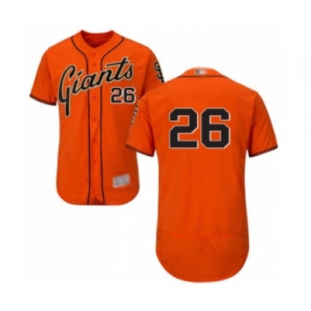 Men's San Francisco Giants #26 Chris Shaw Orange Alternate Flex Base Authentic Collection Baseball Player Jersey