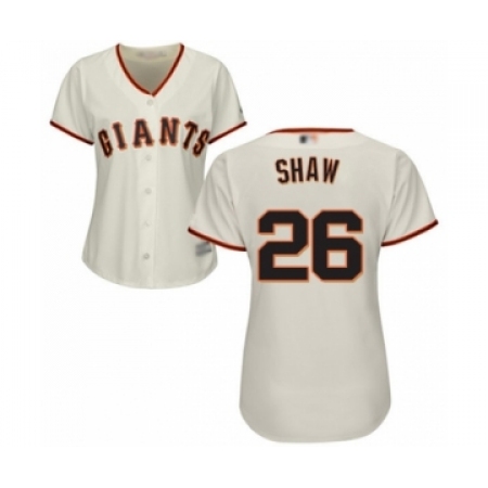 Women's San Francisco Giants #26 Chris Shaw Authentic Cream Home Cool Base Baseball Player Jersey