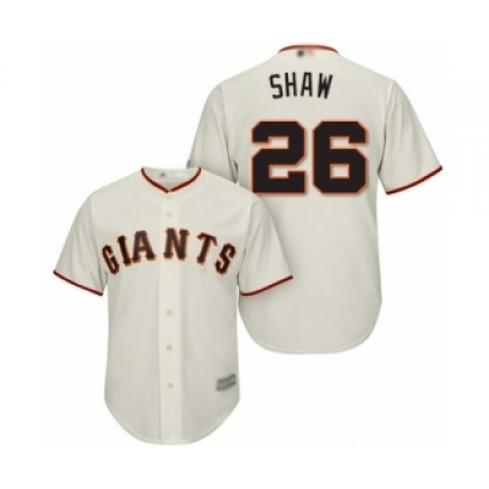Youth San Francisco Giants #26 Chris Shaw Authentic Cream Home Cool Base Baseball Player Jersey
