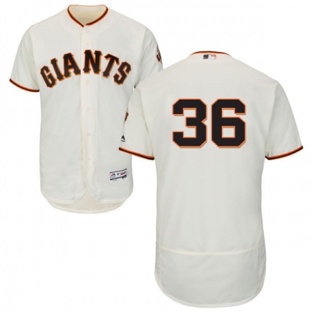 Men's Majestic San Francisco Giants #36 Gaylord Perry Cream Home Flex Base Authentic Collection MLB Jersey