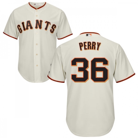 Men's Majestic San Francisco Giants #36 Gaylord Perry Replica Cream Home Cool Base MLB Jersey
