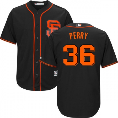 Youth Majestic San Francisco Giants #36 Gaylord Perry Authentic Black Alternate Cool Base MLB Jersey