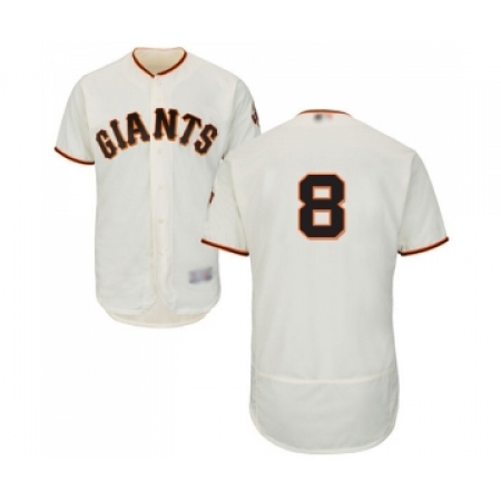 Men's San Francisco Giants #8 Gerardo Parra Cream Home Flex Base Authentic Collection Baseball Jersey