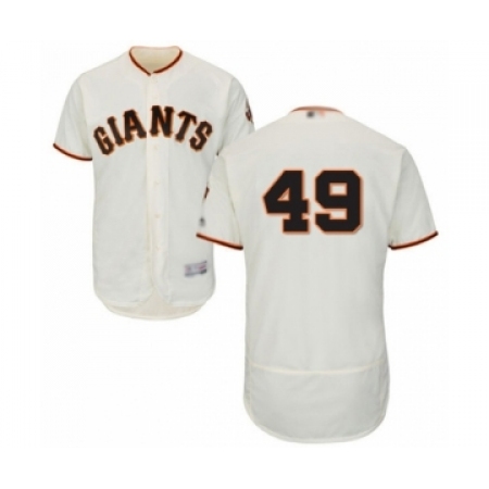 Men's San Francisco Giants #49 Jaylin Davis Cream Home Flex Base Authentic Collection Baseball Player Jersey