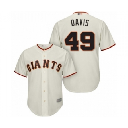 Youth San Francisco Giants #49 Jaylin Davis Authentic Cream Home Cool Base Baseball Player Jersey