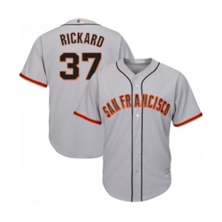 Youth San Francisco Giants #37 Joey Rickard Authentic Grey Road Cool Base Baseball Player Jersey