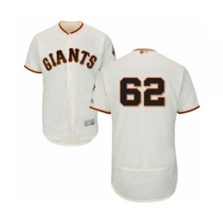 Men's San Francisco Giants #62 Logan Webb Cream Home Flex Base Authentic Collection Baseball Player Jersey