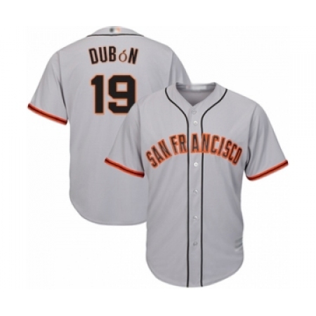 Youth San Francisco Giants #19 Mauricio Dubon Authentic Grey Road Cool Base Baseball Player Jersey