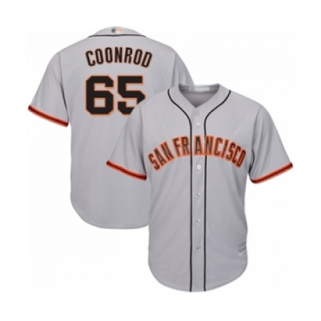 Youth San Francisco Giants #65 Sam Coonrod Authentic Grey Road Cool Base Baseball Player Jersey