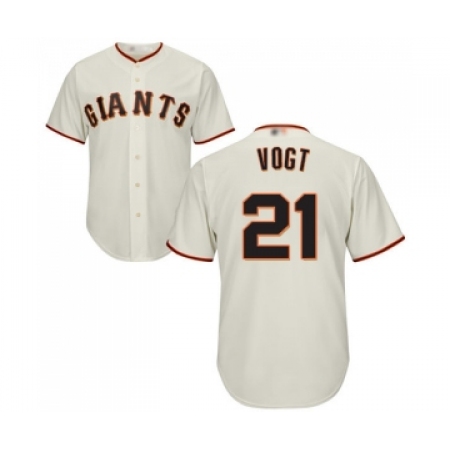 Youth San Francisco Giants #21 Stephen Vogt Replica Cream Home Cool Base Baseball Jersey