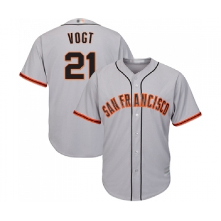 Youth San Francisco Giants #21 Stephen Vogt Replica Grey Road Cool Base Baseball Jersey