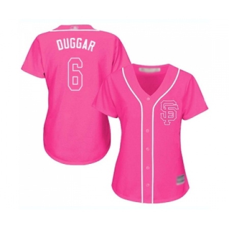 Women's San Francisco Giants #6 Steven Duggar Replica Pink Fashion Cool Base Baseball Jersey