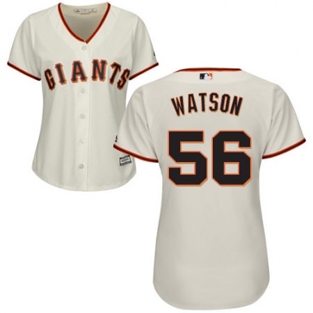 Women's Majestic San Francisco Giants #56 Tony Watson Authentic Cream Home Cool Base MLB Jersey