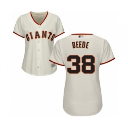 Women's San Francisco Giants #58 Tyler Beede Authentic Cream Home Cool Base Baseball Player Jersey
