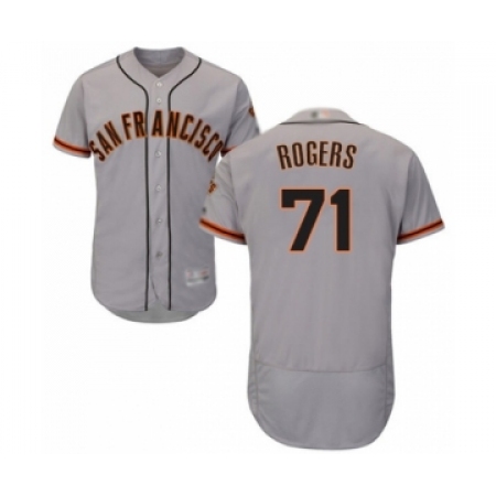 Men's San Francisco Giants #71 Tyler Rogers Grey Road Flex Base Authentic Collection Baseball Player Jersey