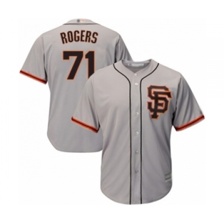 Youth San Francisco Giants #71 Tyler Rogers Authentic Grey Road 2 Cool Base Baseball Player Jersey