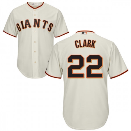 Men's Majestic San Francisco Giants #22 Will Clark Replica Cream Home Cool Base MLB Jersey