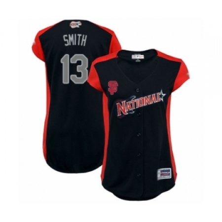 Women's San Francisco Giants #13 Will Smith Authentic Navy Blue National League 2019 Baseball All-Star Jersey