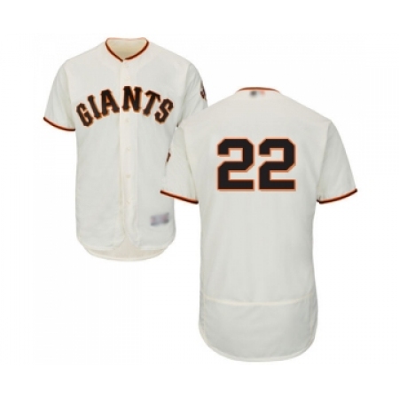 Men's San Francisco Giants #22 Yangervis Solarte Cream Home Flex Base Authentic Collection Baseball Jersey